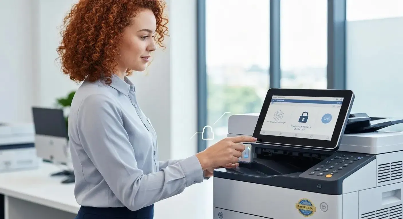 User authenticating at a secure printing device